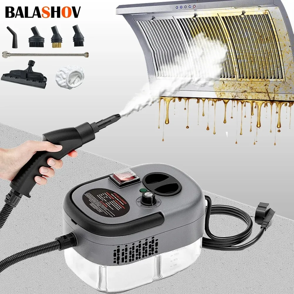 kf-A03d49c89fc354423a9294df347ec956a7 2500W Handheld Steam Cleaner High and Temperature Air Conditioner Kitchen Hood Car Steam Clean Machine Floor and More Cleaning - Image 1