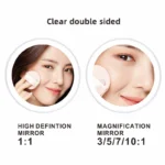 8 inch Makeup Mirror Chrome 3x/5x/7x/10x Magnifying Double Side USB - Image 3