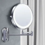 8 inch Makeup Mirror Chrome 3x/5x/7x/10x Magnifying Double Side USB - Image 2