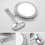 8 inch Makeup Mirror Chrome 3x/5x/7x/10x Magnifying Double Side USB - Image 5