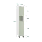 Bathroom Cabinet  with Laundry Bag Space - Image 3