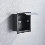 Bathroom Paper Holder Wall Mounted Matte Black - Image 4