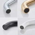 Black Basin Faucet Bathroom Washbasin Water Mixer Tap Hot Cold Water Basin Sink Tap Bathroom Faucet Tap Brushed Gold Faucet - Image 4