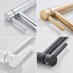 Black Basin Faucet Bathroom Washbasin Water Mixer Tap Hot Cold Water Basin Sink Tap Bathroom Faucet Tap Brushed Gold Faucet - Image 5