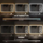 100x60 cm Bathroom Mirror,45W Anti-Fog, Lighting Time Display - Image 4