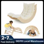 2PCS Kids Climbing Set Wooden Arch Montessori