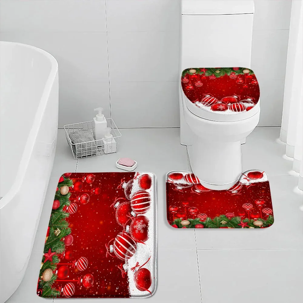kf-S06168e5ad1da43598848a347534c7711q Red Christmas Bath Mat Set Green - Image 1