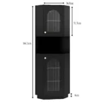 Bathroom Cabinet with Light Bar, Corner Cabinet - Image 5