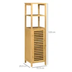bamboo bathroom auxiliary cabinet with 32,9 door x 29,9x120 cm - Image 3