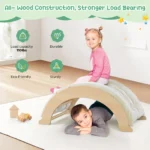 2PCS Kids Climbing Set Wooden Arch Montessori - Image 5