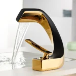 Bathroom Deck Mounted Basin Faucet Black Sink - Image 2