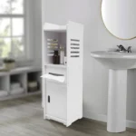 4-Tier Bathroom Storage Cabinet PVC Wood - Image 2