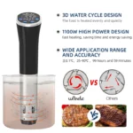 Wancle 1100W Sous Vide Cooker LCD Touch Immersion Circulator Accurate Cooking - Image 3