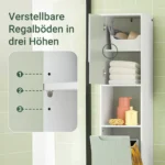 Bathroom Cabinet Narrows with Laundry Bag Space - Image 3