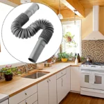 1pc Universal Plastic Flexible Kitchen Basin Strainer Sink Extension Drain - Image 2