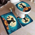 Cartoon Halloween Bath Mat Set - Image 3
