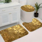 Christmas Decoration, 3pcs Set with Golden Square Patch Design - Image 5