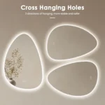 Asymmetric Bathroom Mirror, LED Light, Touch Switch - Image 4