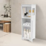 Bathroom Storage Cabinet White PVC