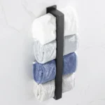 Black Stainless Steel Towel Holder - Image 3