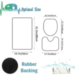 3pcs Luxury RV Marble Texture Floor Mat Set - Image 2