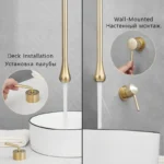 Bathroom Faucet Ceiling Design Hot Cold Mixer - Image 3