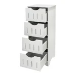 White Column Bathroom Cabinet, 4-Layer Drawer Bathroom Storage - Image 6