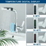 Temperature Digital Display Basin Faucet For Bathroom - Image 2