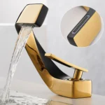 Bathroom Deck Mounted Basin Faucet Black Sink - Image 3