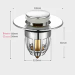 Universal Bathroom Sink Stopper Filter Kitchen Accessories Anti Clogging Basin Pop-up - Image 2