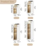 2-layer long style Space-Saving Narrow Bathroom Storage Cabine - Image 5