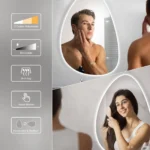 Asymmetric Bathroom Mirror, LED Light, Touch Switch - Image 3