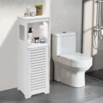 4-Tier Bathroom Storage Cabinet, Waterproof PVC Storage Rack - Image 3