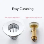 Universal Bathroom Sink Stopper Filter Kitchen Accessories Anti Clogging Basin Pop-up - Image 3