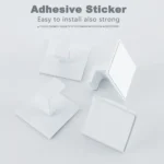 White Wall Hook Adhesive Towel Holder No Drill Bathroom Hanging Robe Coat Rack Door Clothes Hanger Kitchen Organizer Accessories - Image 2