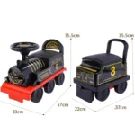 Electric Train Kids Riding Toy Ailway Can Carry Train Rail Car Train Cabin Classical Model Baby Walker Stroller Toys Child Gifts - Image 6