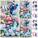 50pcs Lilo & Stitch Party Balloons Stitch Aluminum