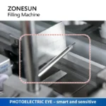 ZONESUN ZS-DTMP4AL Benchtop Automatic Four Injectable Heads Foamy Soap Liquid Essential Oil Drink Juice Bottle Filling Machine - Image 5