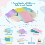 6PCS Climb Crawl Playground Activity Play Set - Image 2