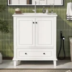Floor-standing bathroom cabinet with washbasin - Image 3