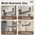 Suction Cup Bathroom Hooks Towel Hanger Nail Wall Rack - Image 4