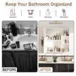 Anti-Fog LED Vanity Mirror Bathroom Furniture Cabinet - Image 2