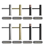 black bathroom faucet round hand washing toilet - Image 6