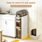 Narrow Storage Cabinet Toilet Side Storage - Image 3