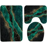 3pcs Luxury RV Marble Texture Floor Mat Set