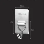 Self-Adhesive Towel Hooks 304 Stainless Steel Stick - Image 6