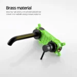 Gunmetal Basin Faucet Recessed Box Hot And Cold Sink Tap Wall - Image 5