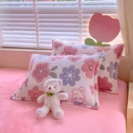 Multi-gauge Cartoon Printed Plush Pillowcase, Rectangular Sleeping Pillowcase - Image 3
