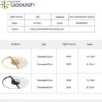 LED Ceiling Lights Indoor Lamps for Bedroom Kitchen Dining Living - Image 6