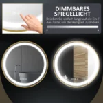 LED Bathroom Mirror | 60x60cm IP44 Waterproof Aluminum - Image 4